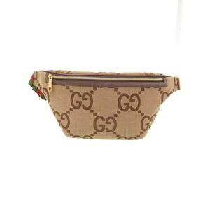 GUCCI Jumbo GG Belt Crossbody Bag Body Brown